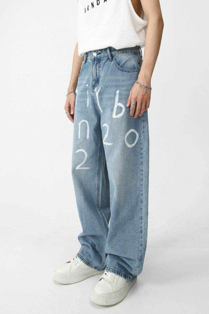Men's Graffiti Wide Leg Jeans - Purcell's Clothing Company