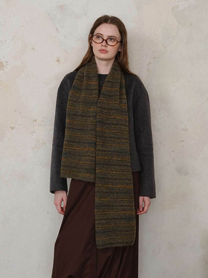 Striped Detail Knit Scarf - Purcell's Clothing Company