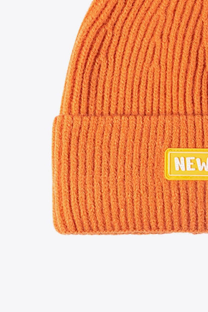 NEWYORK Patch Rib-Knit Cuffed Beanie - Purcell's Clothing Company