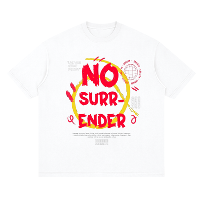 No Surrender Streetwear Loose Drop Shoulder T-Shirt