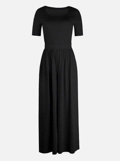 Scoop Neck Short Sleeve Jumpsuit - Purcell's Clothing Company