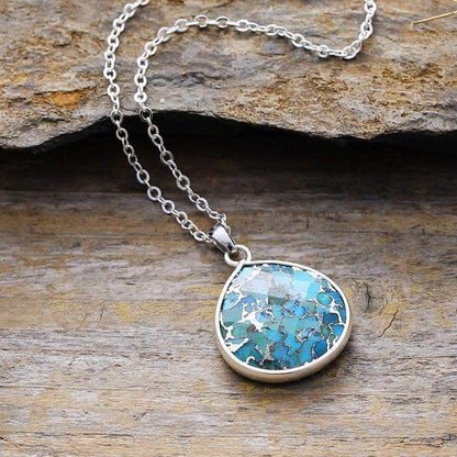 Turquoise Chain Pendant Necklace - Purcell's Clothing Company