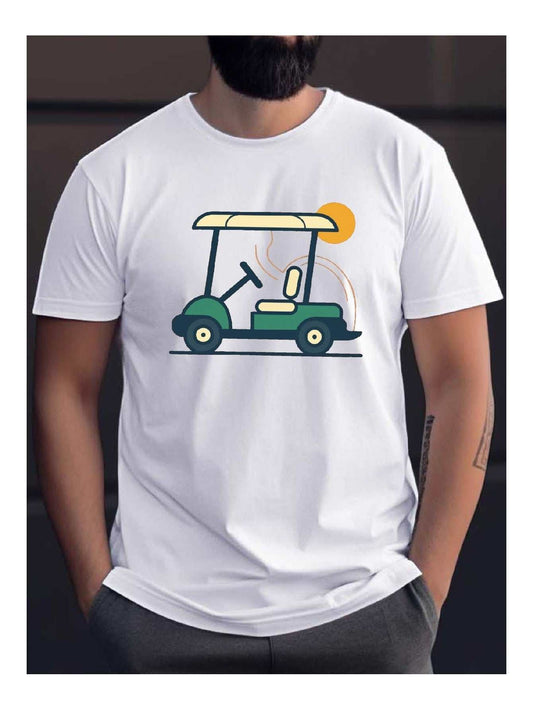 Leisure Patterned Golf Cart Print Tee