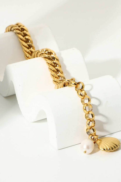 18K Gold-Plated Curb Chain Bracelet - Purcell's Clothing Company