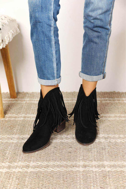 Legend Women's Fringe Cowboy Western Ankle Boots - Purcell's Clothing Company