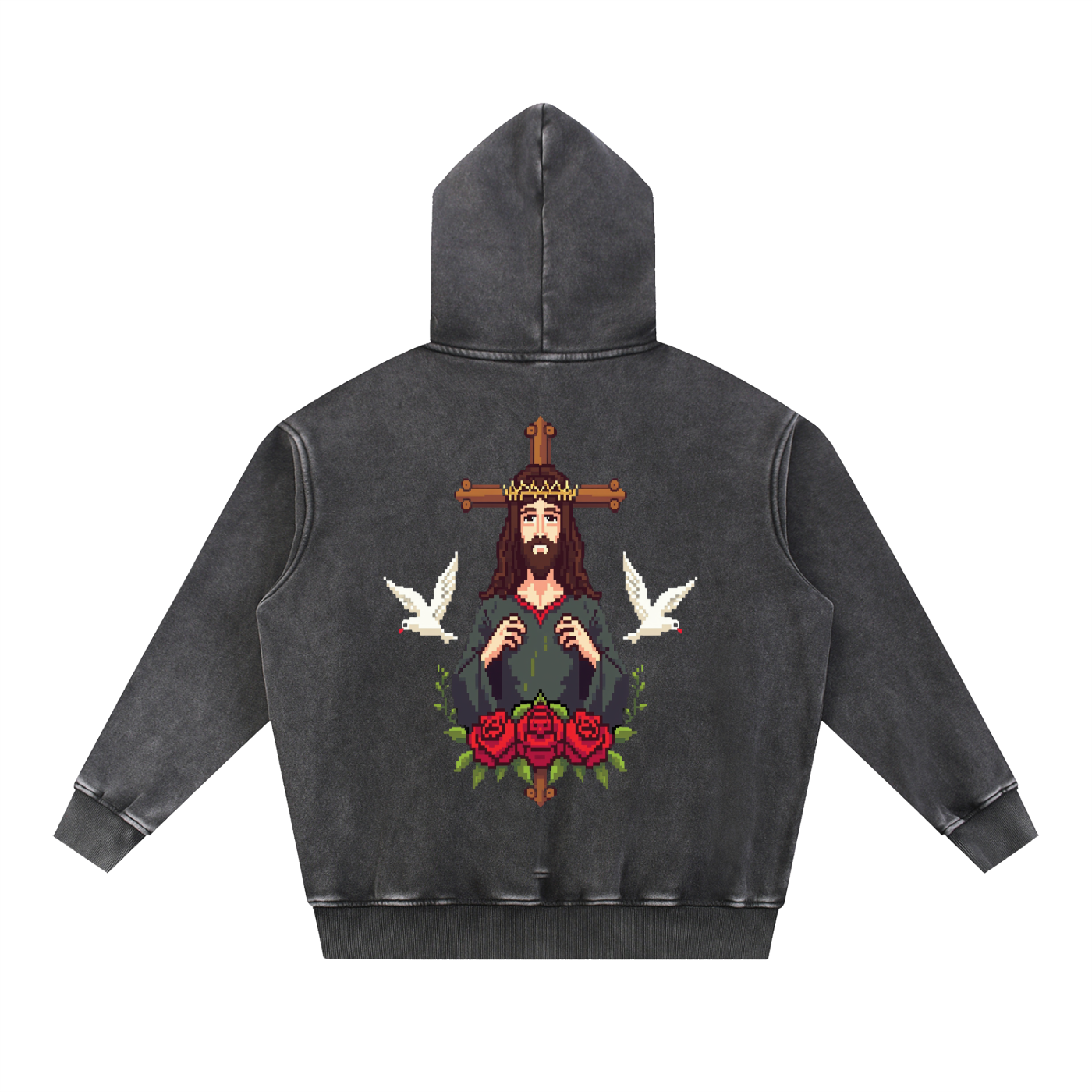 Heavenly Father Oversized Snow-Wash Hoodie (UNISEX)