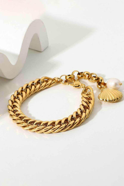 18K Gold-Plated Curb Chain Bracelet - Purcell's Clothing Company