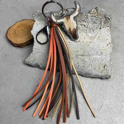 Bull Shape Fringe Key Chain - Purcell's Clothing Company