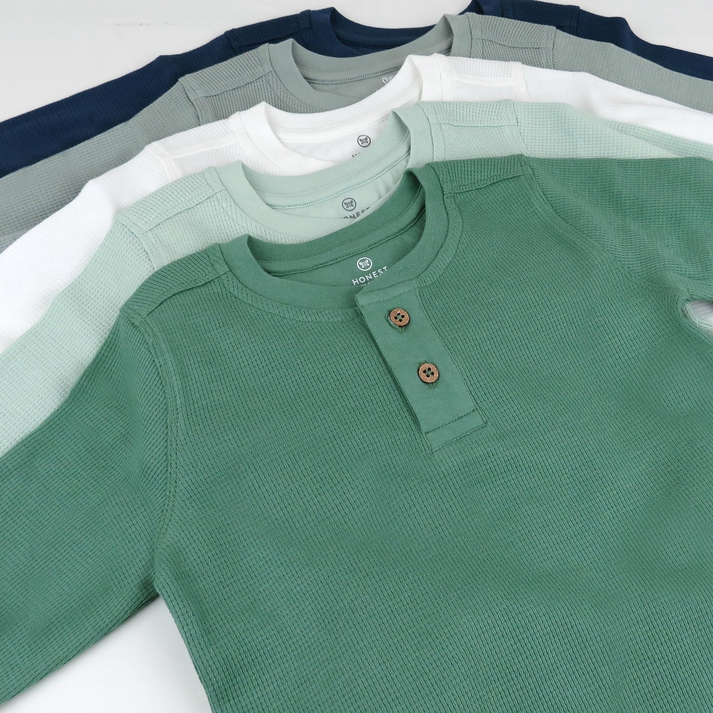 5 - Pack Henley Long Sleeve Cotton Shirt - Purcell's Clothing Company - 