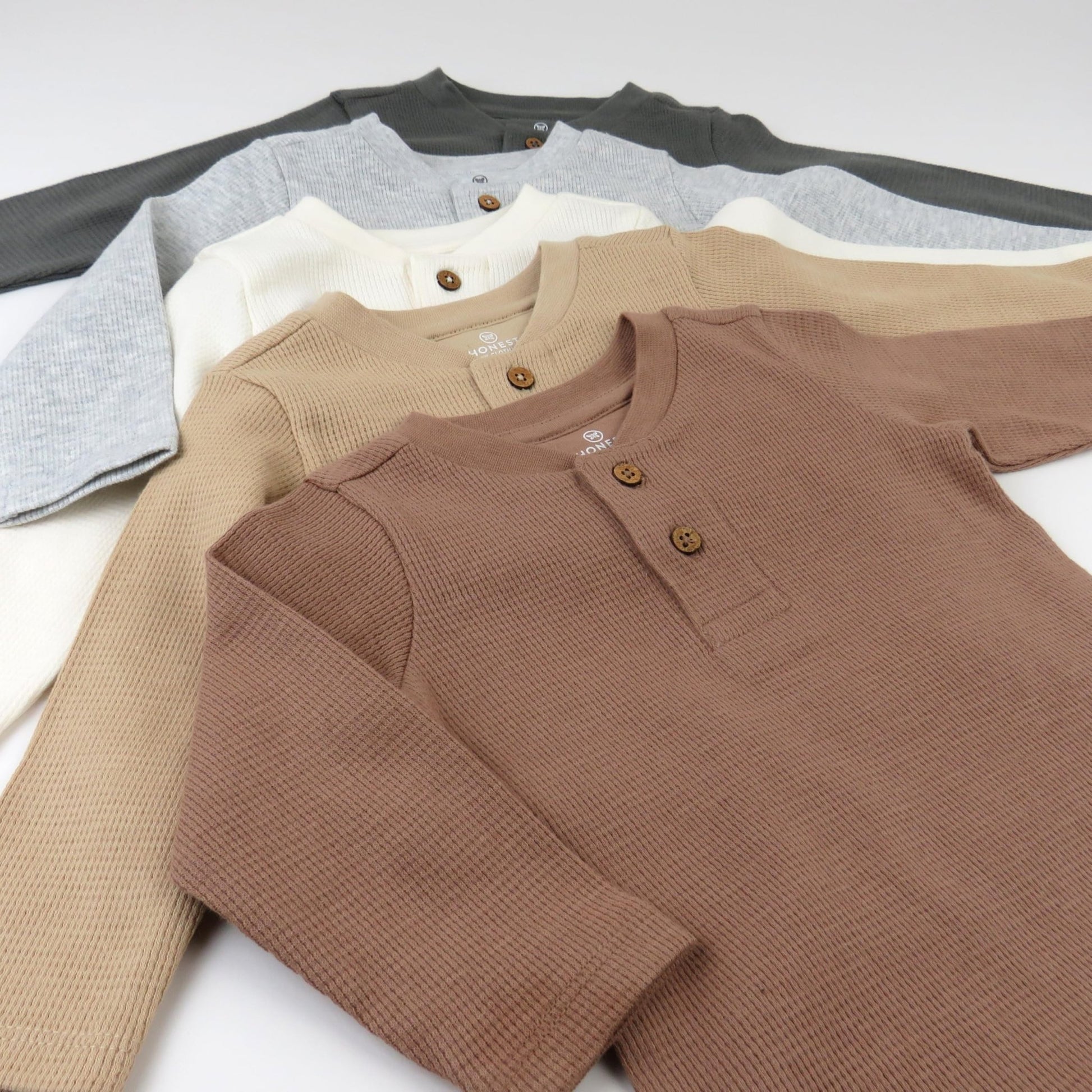 5 - Pack Henley Long Sleeve Cotton Shirt - Purcell's Clothing Company - 