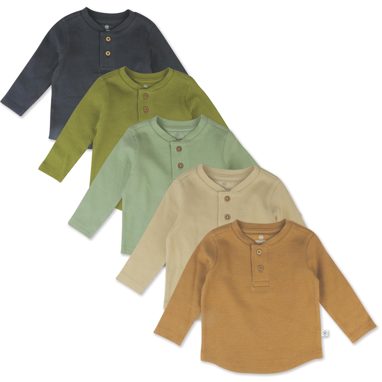 5 - Pack Henley Long Sleeve Cotton Shirt - Purcell's Clothing Company - 