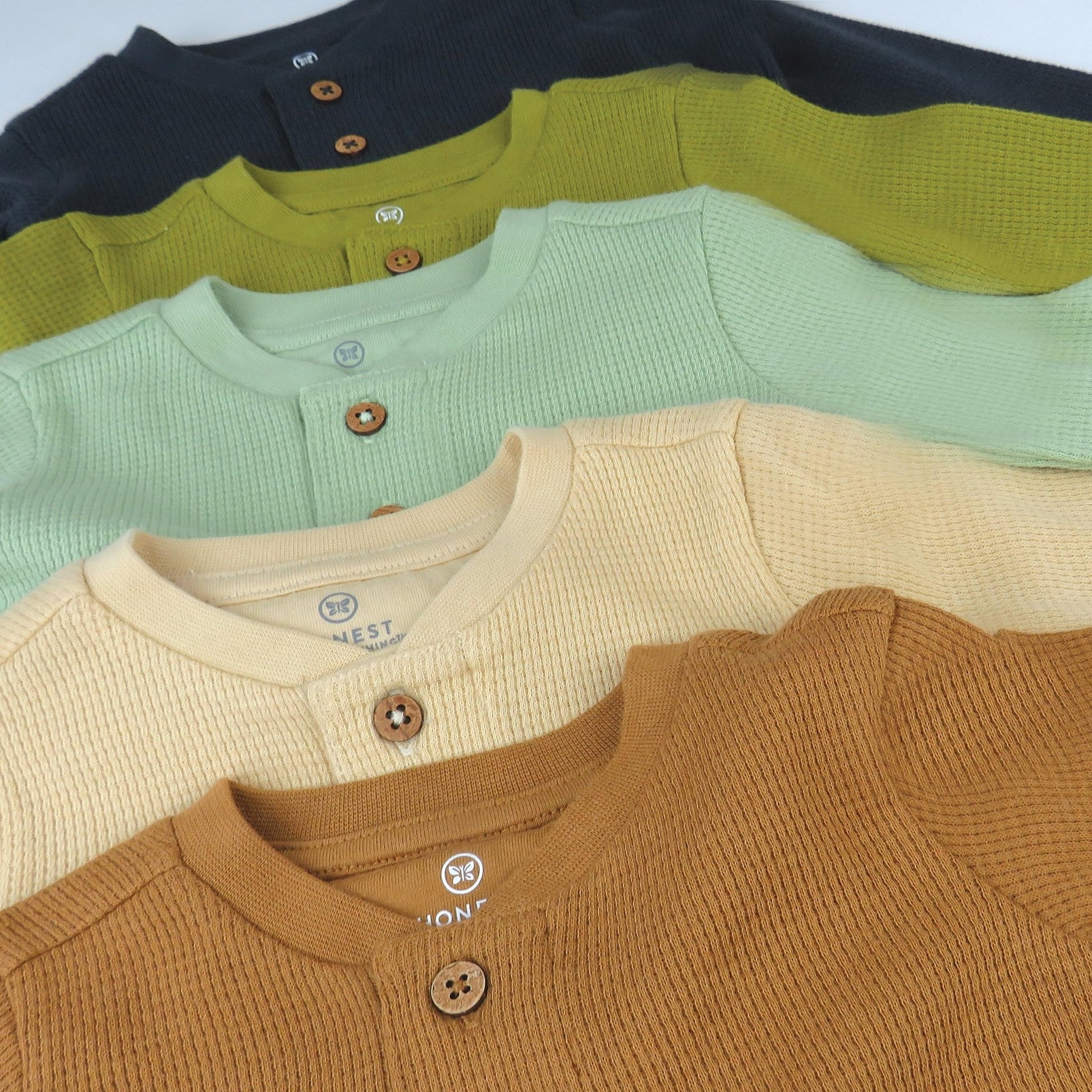 5 - Pack Henley Long Sleeve Cotton Shirt - Purcell's Clothing Company - 