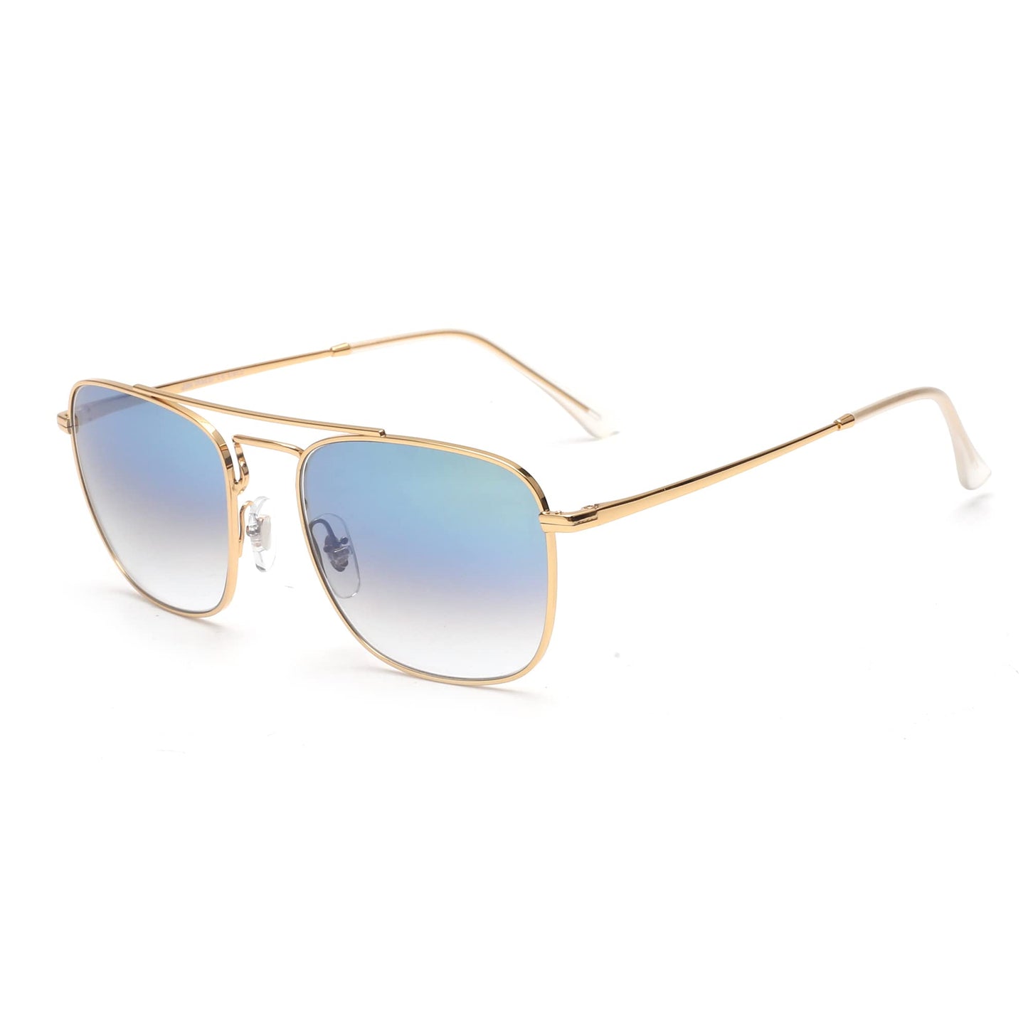 JIM HALO Retro Square Aviator Sunglasses