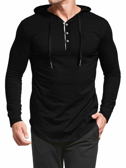 Men's Plus Size Drawstring Long Sleeve Hoodie - Purcell's Clothing Company