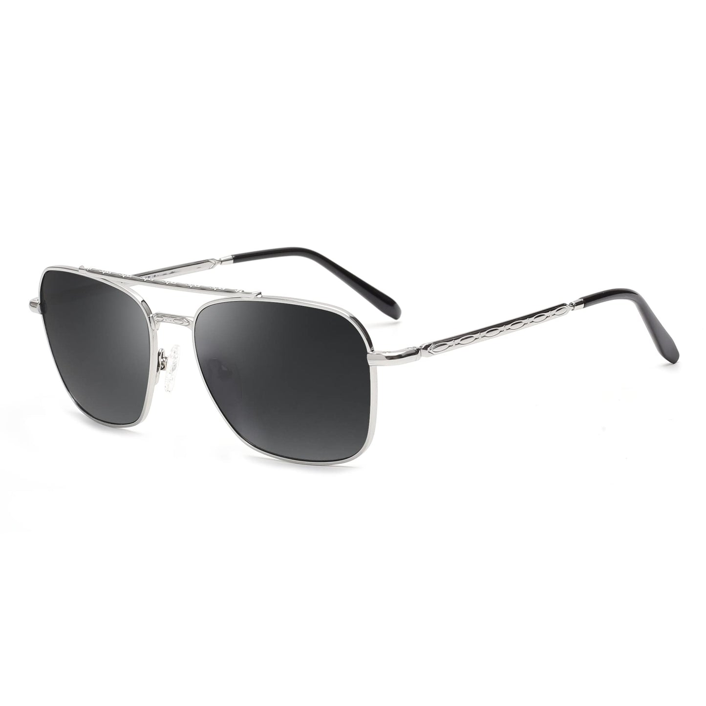 JIM HALO Retro Square Aviator Sunglasses