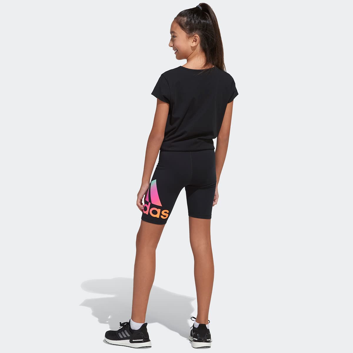 adidas Girls' Short Sleeve Cotton Essential T-Shirt Top - Purcell's Clothing Company - 