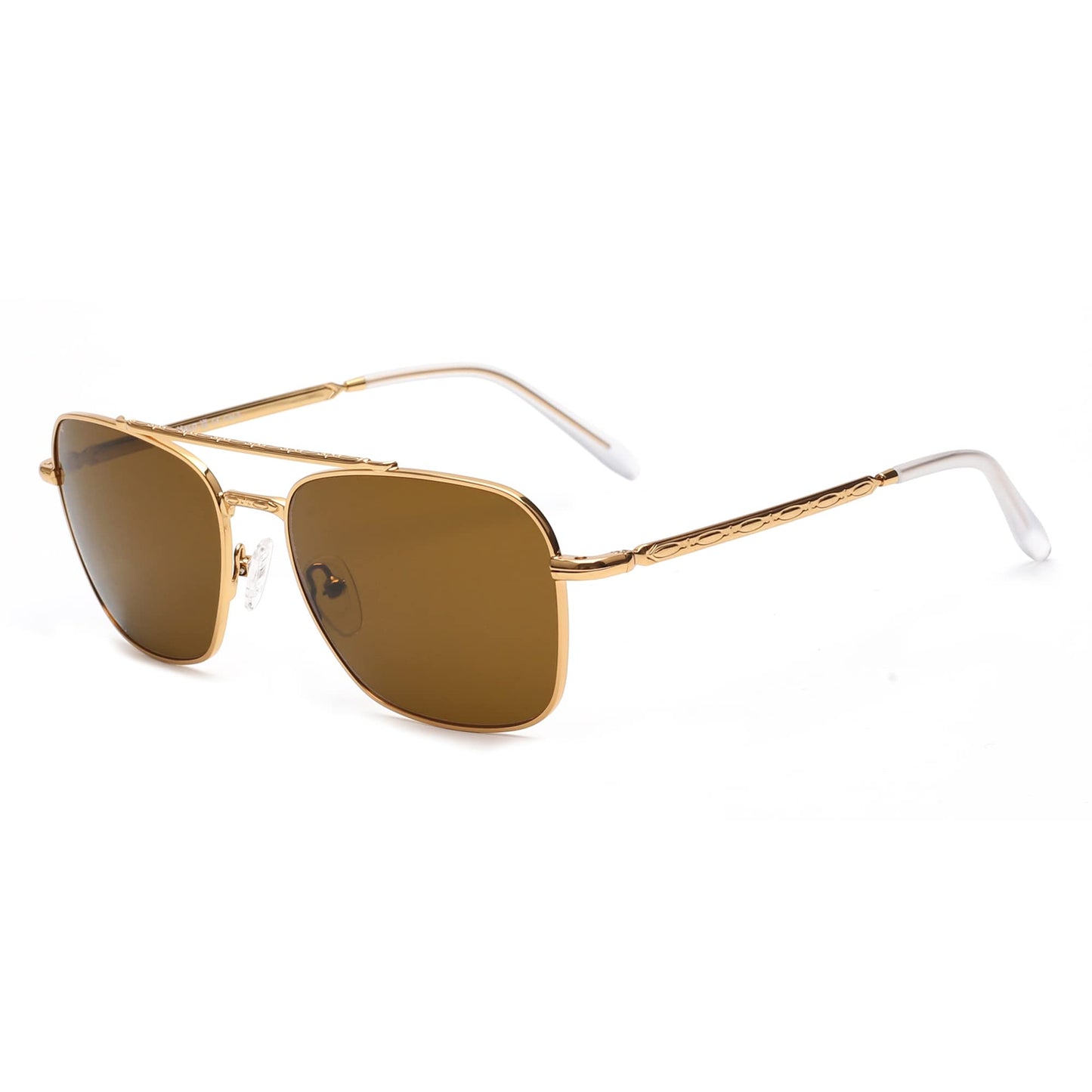 JIM HALO Retro Square Aviator Sunglasses