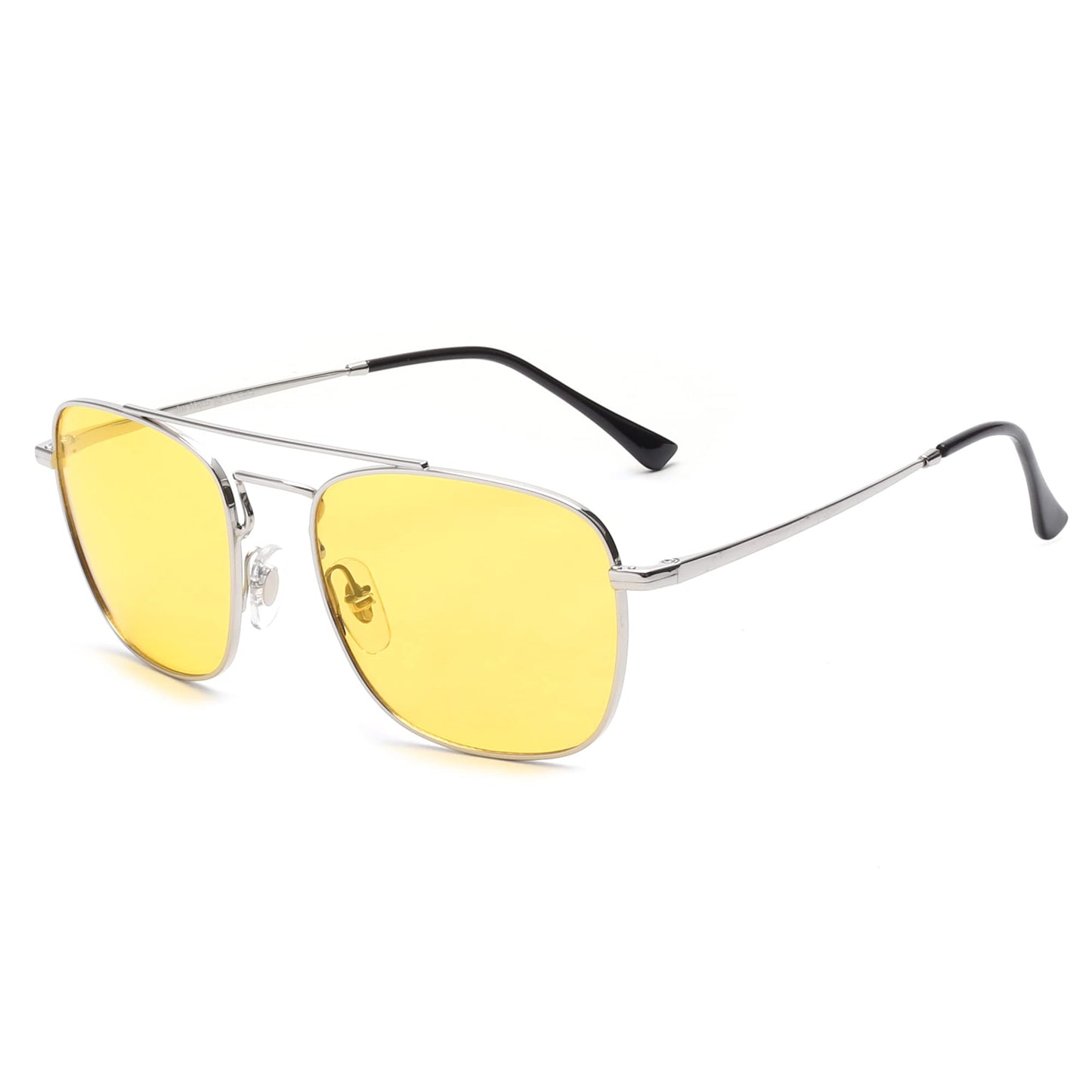 JIM HALO Retro Square Aviator Sunglasses