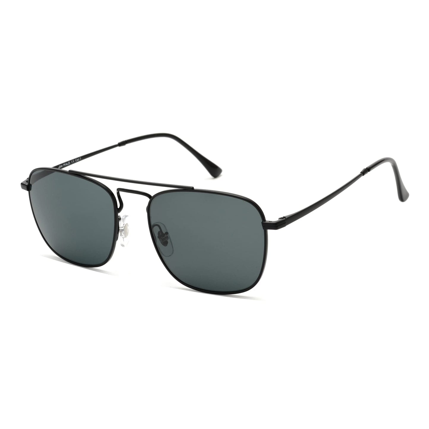 JIM HALO Retro Square Aviator Sunglasses