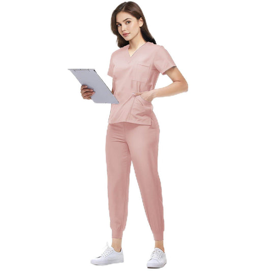 Jogger Scrub Set W/ V-Neck Top - Purcell's Clothing Company
