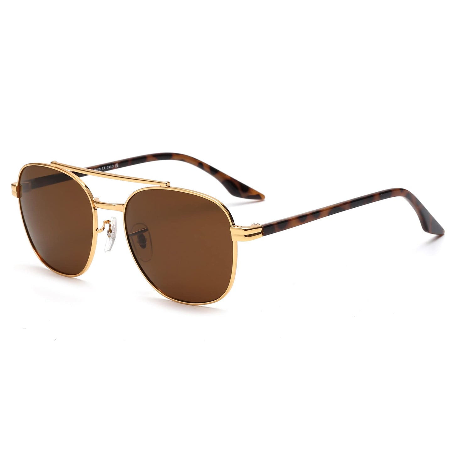 JIM HALO Retro Square Aviator Sunglasses