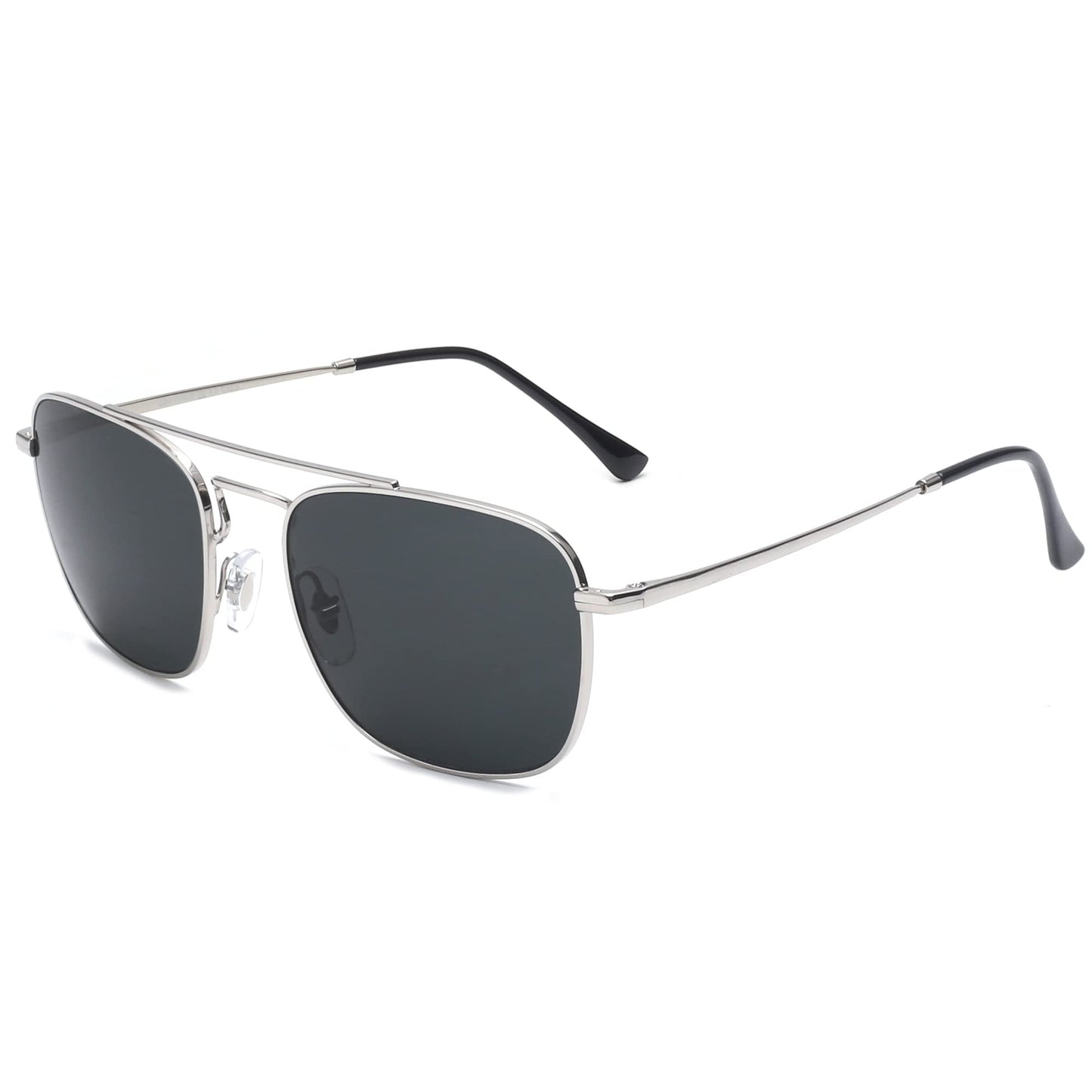 JIM HALO Retro Square Aviator Sunglasses