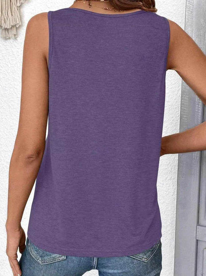 Ruched V-Neck Tank - Purcell's Clothing Company