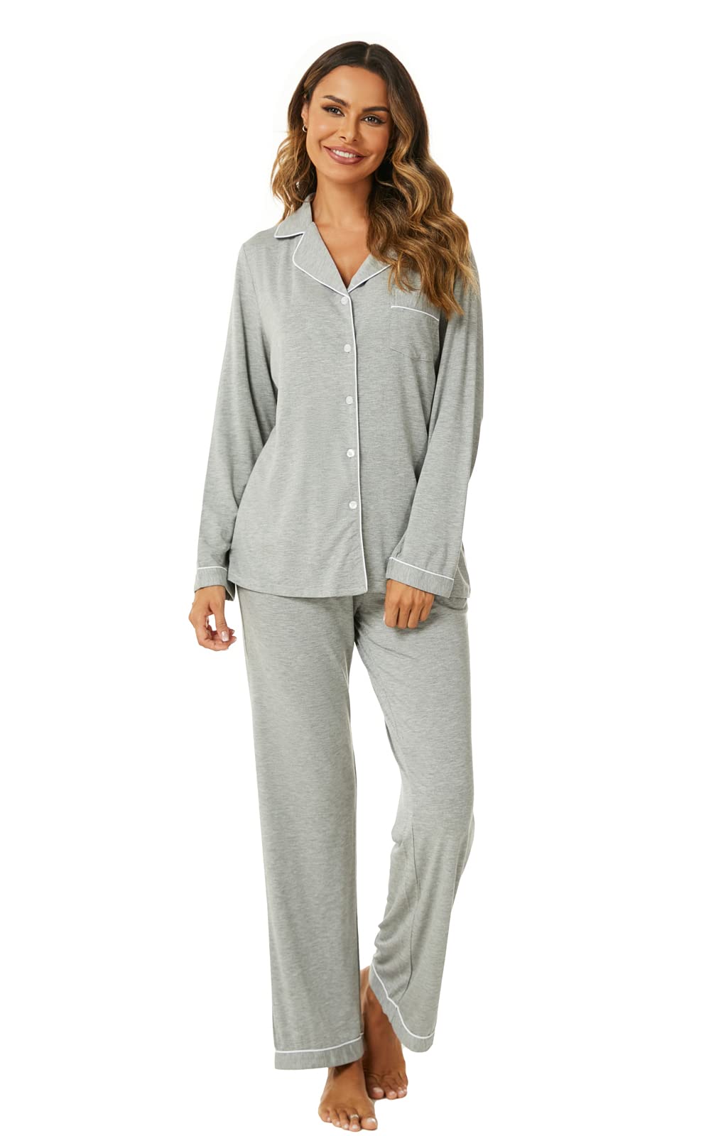 Long Sleeve Button Down Lounge Set