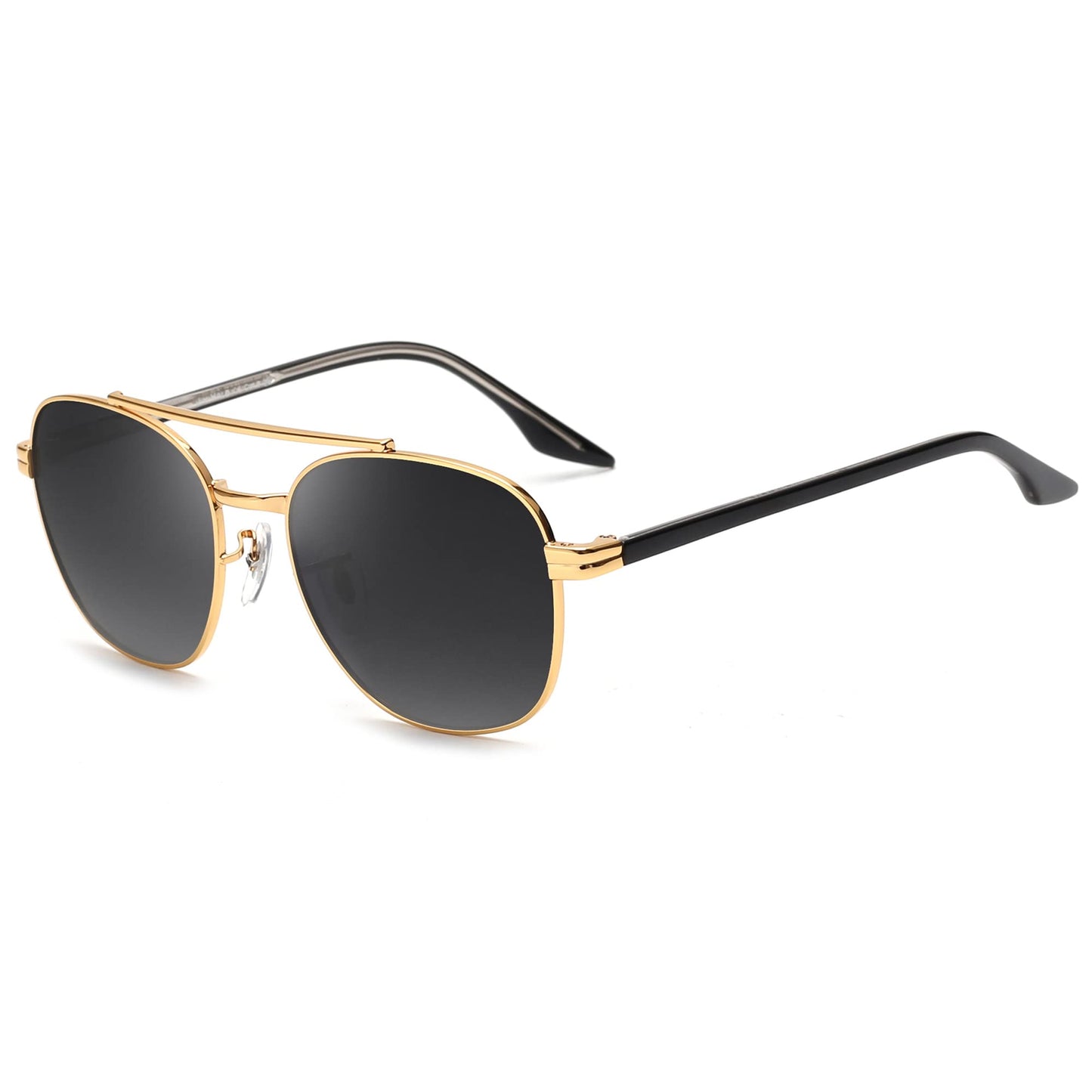 JIM HALO Retro Square Aviator Sunglasses