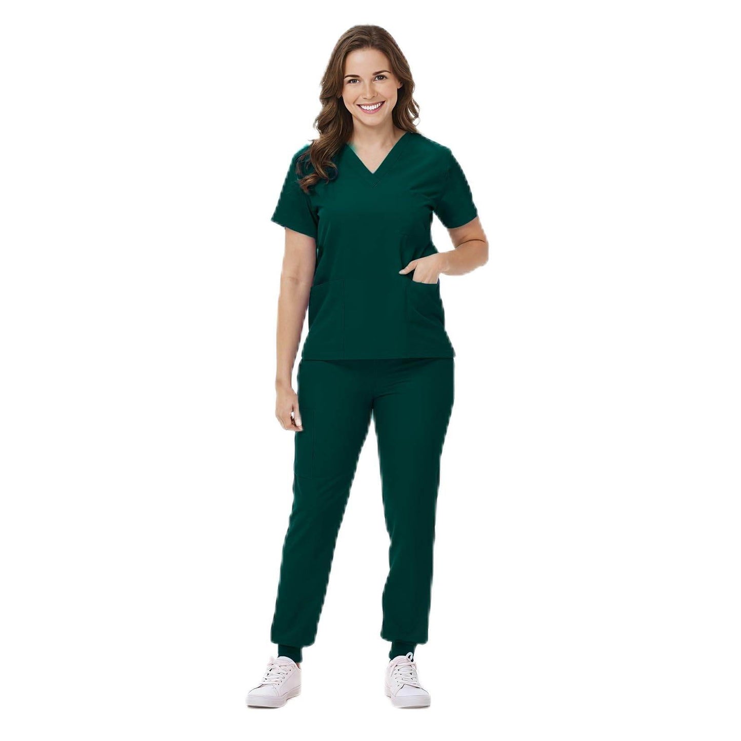 V-Neck Top and Drawstring Jogger Pants W/ Multi Pocket - Purcell's Clothing Company
