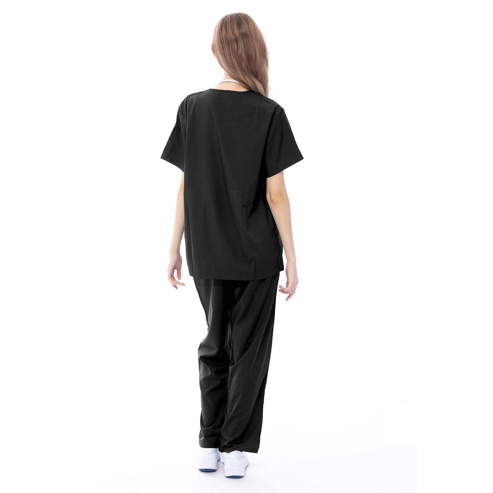 VICOGARD Scrub Set Stretch V-Neck Top & Straight Leg Pants - Purcell's Clothing Company