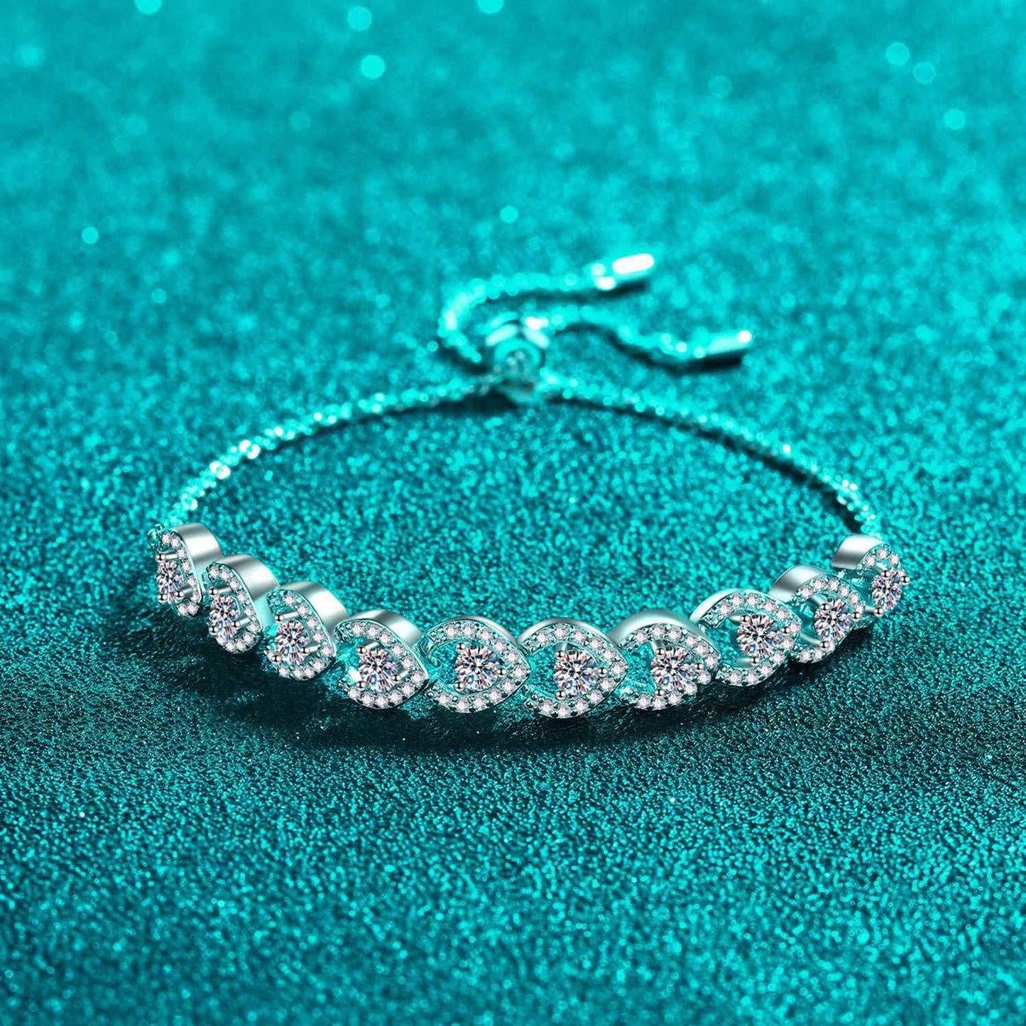1 Carat Moissanite 925 Sterling Silver Bracelet - Purcell's Clothing Company