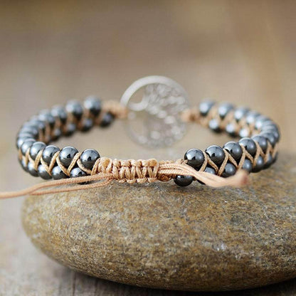 Alloy Natural Stone Braided Bracelet - Purcell's Clothing Company