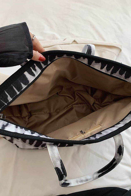 Printed PU Leather Tote Bag - Purcell's Clothing Company