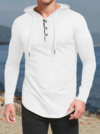 Men's Plus Size Drawstring Long Sleeve Hoodie - Purcell's Clothing Company