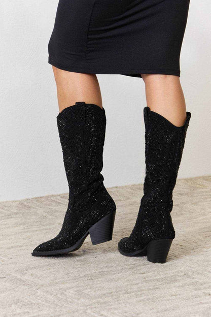 Forever Link Rhinestone Knee High Cowboy Boots - Purcell's Clothing Company