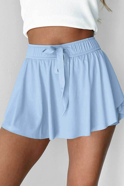 Drawstring High Waist Lined Active Skorts - Purcell's Clothing Company