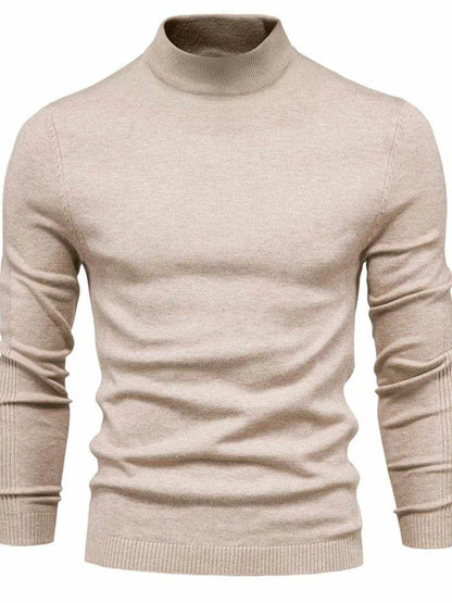 Men's Mock Neck Long Sleeve Sweater - Purcell's Clothing Company
