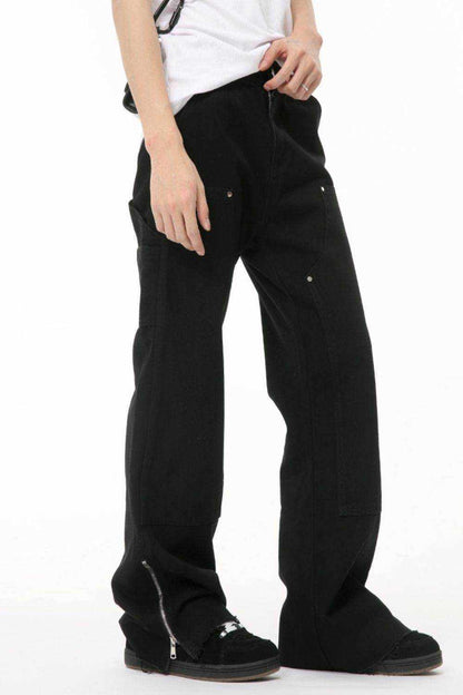 Men's Raw Hem Bootcut Jeans with Zip-Up Sides - Purcell's Clothing Company