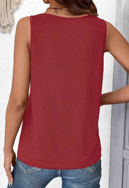 Ruched V-Neck Tank - Purcell's Clothing Company