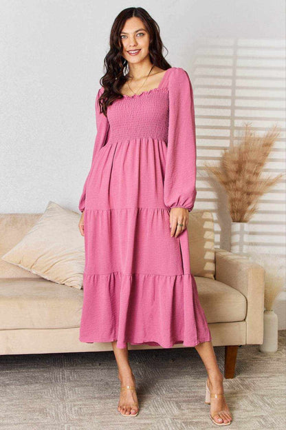 Culture Code Full Size Ruffle Trim Smocked Tiered Dress - Purcell's Clothing Company