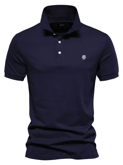Embroidered Collared Short Sleeve Polo - Purcell's Clothing Company