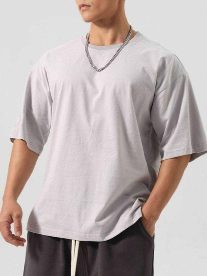Solid Round Neck Half Sleeve T-Shirt - Purcell's Clothing Company