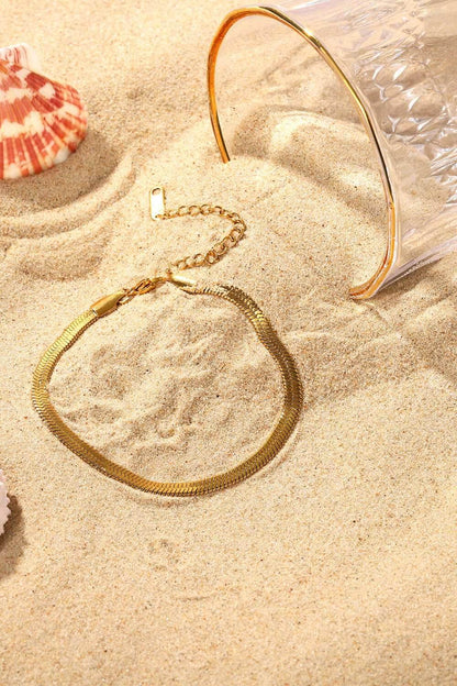 Herringbone Chain Stainless Steel Bracelet - Purcell's Clothing Company