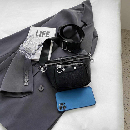 Texture PU Leather Crossbody Bag - Purcell's Clothing Company