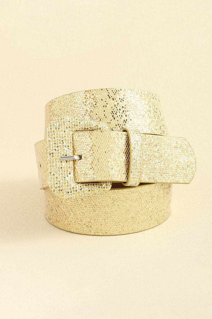 Glitter PU Leather Belt - Purcell's Clothing Company