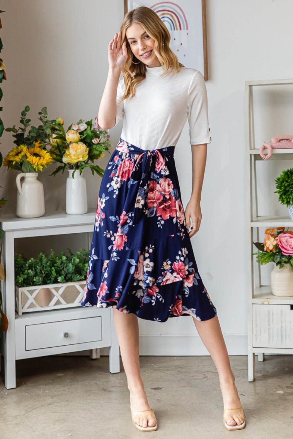 Reborn J Floral Wrap Ruffled Dress - Purcell's Clothing Company