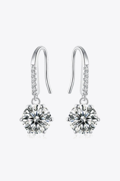 6-Prong Moissanite Drop Earrings - Purcell's Clothing Company
