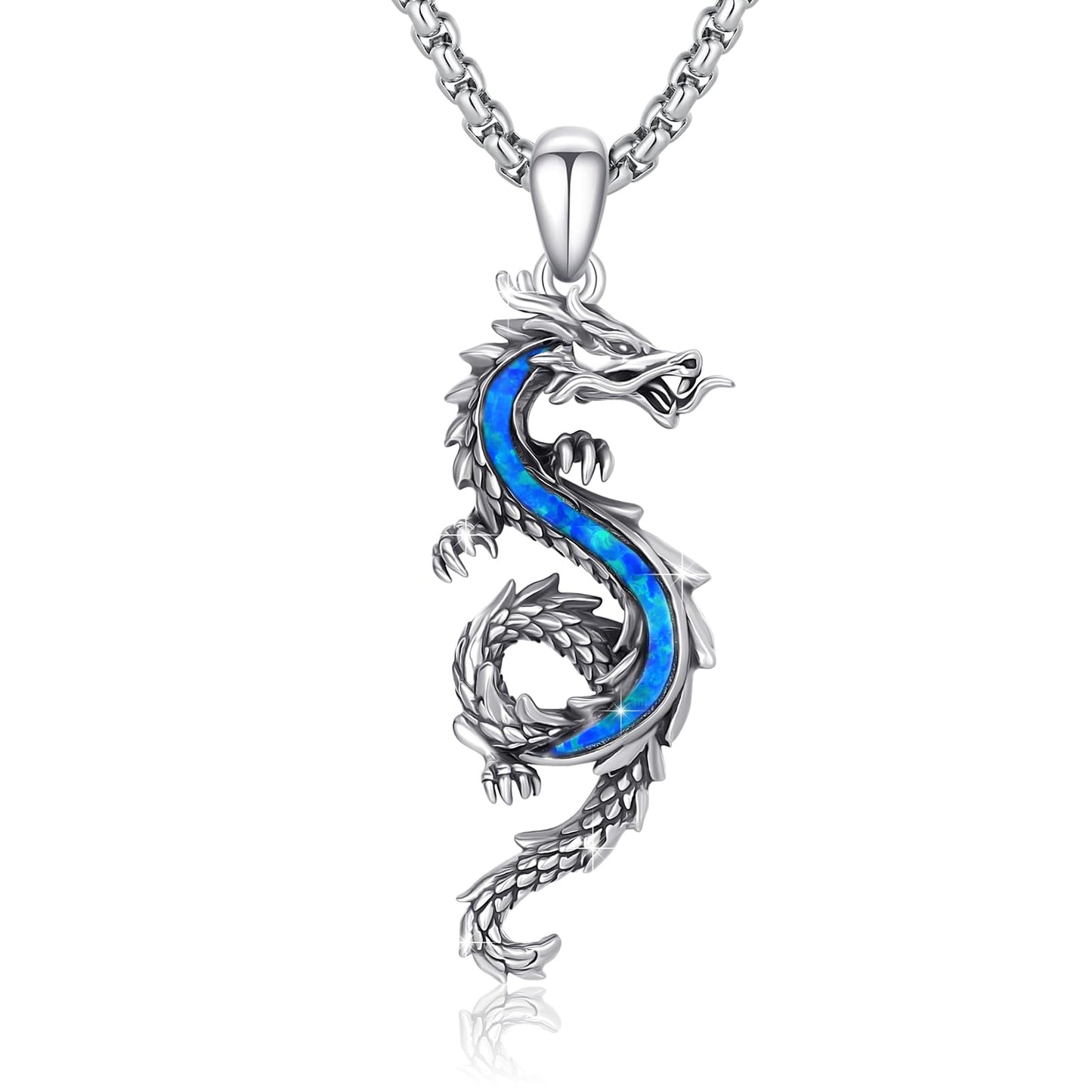 925 Sterling Silver Dragon Necklace