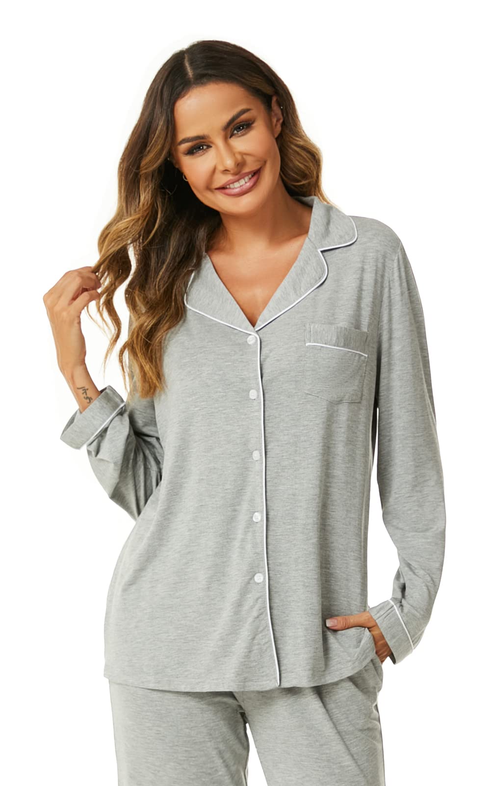 Long Sleeve Button Down Lounge Set